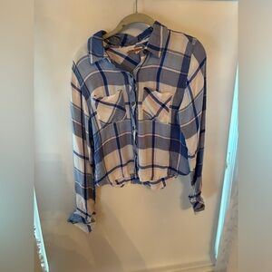 Kids XL Vintage Havana Flannel Button Down